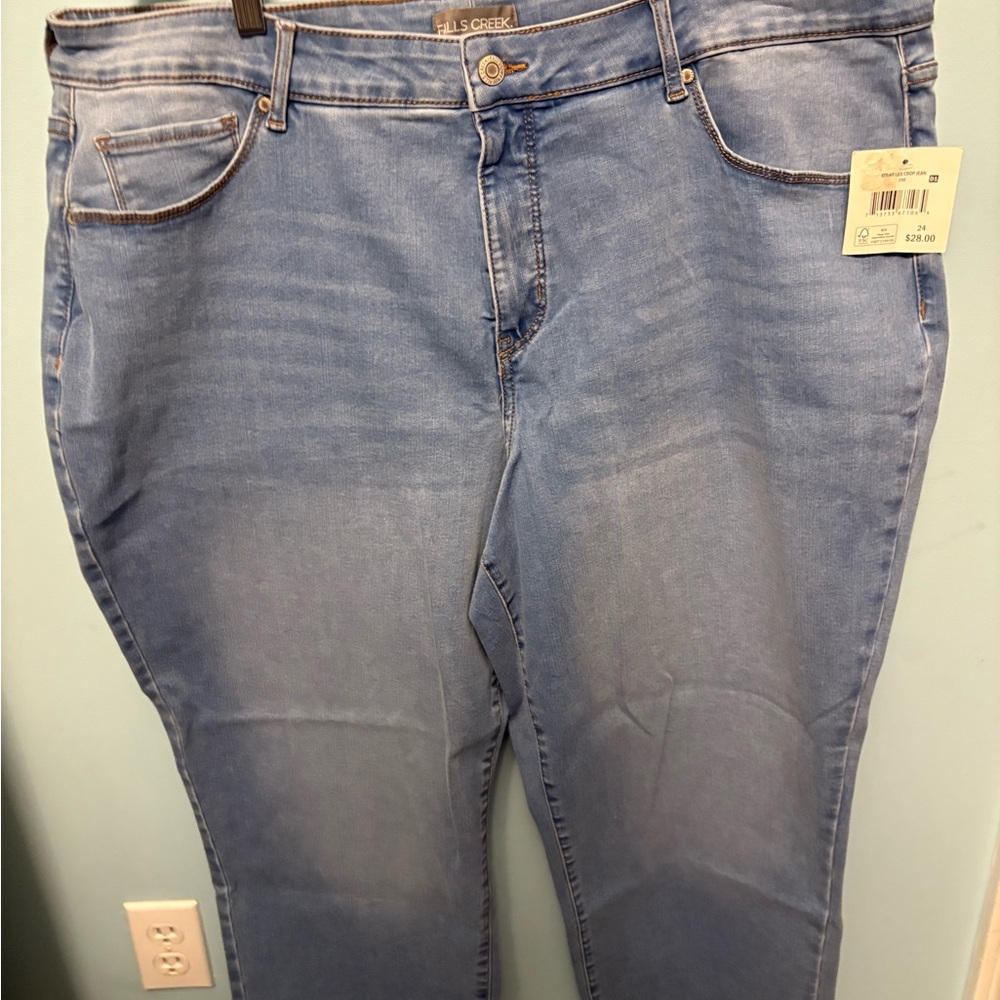 Women's crop Blue Jeans